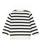 Baby-Pullover aus Wolle und Baumwolle. weiss MARSHMALLOW/blau SMOKING