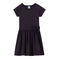 Gepunktetes Mädchen-Kleid weiss MARSHMALLOW/blau BRUT/ MULTICO