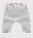 Gestreifte Babyhose aus Baumwoll-Doppeljersey