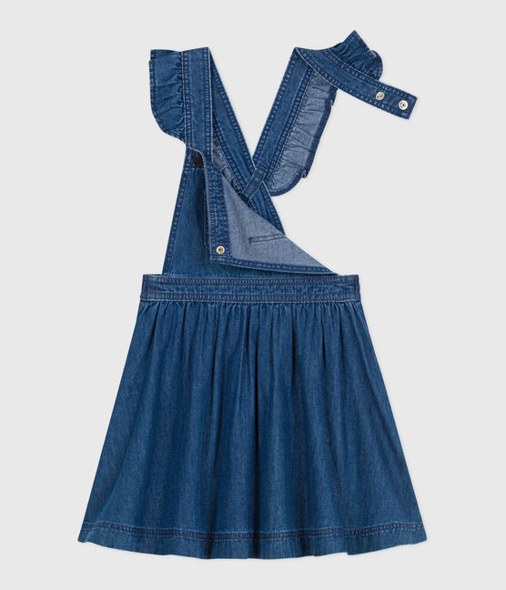 Kinder-Latzkleid aus Denim blau DENIM MOYEN