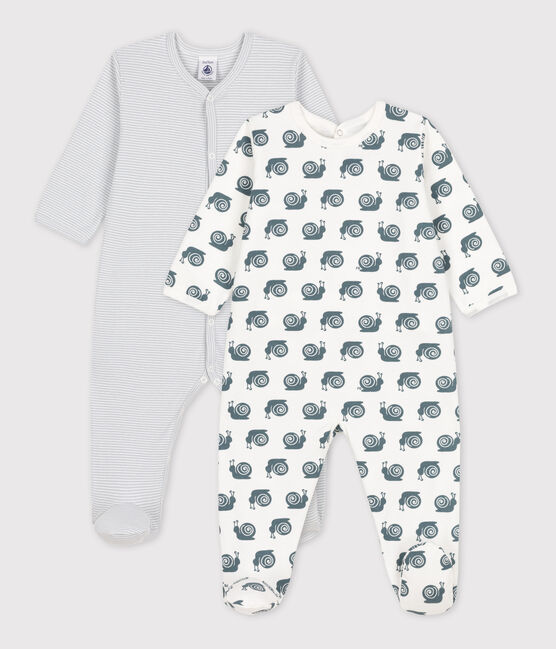 2er-Set Baby-Strampler aus Baumwolle mit Schneckenmotiv variante 1
