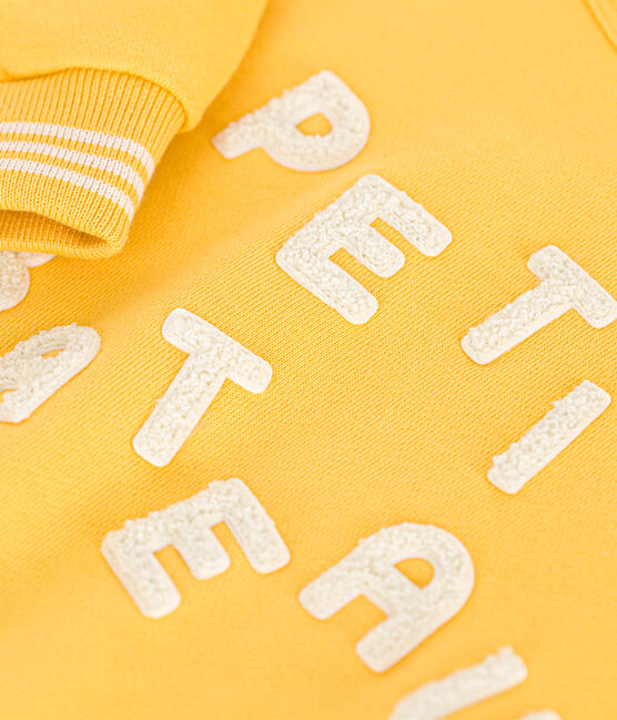 Kinder-Sweatshirt aus Molton für Mädchen und Jungen gelb DAISY