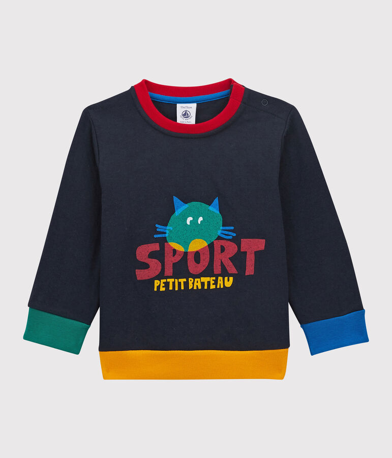 Baby-Sweatshirt aus Molton. blau