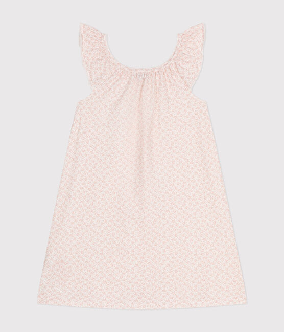 Kinder-Nachthemd aus Baumwolle mit Blumenmuster MARSHMALLOW/ PANTY