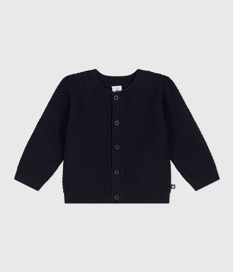 Baby-Cardigan aus Baumwollstrick blau