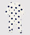 Baby-Strampler aus Bio-Baumwolle mit Punktmuster weiss MARSHMALLOW/blau MEDIEVAL