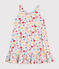 Ärmelloses Kleid aus Baumwolle für Mädchen weiss MARSHMALLOW/weiss MULTICO