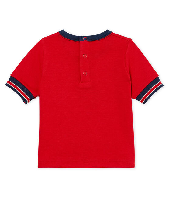 Kurzärmeliges gemustertes baby-t-shirt jungen rot TERKUIT