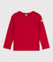 Kinder-Pullover aus einfarbiger Wolle und Baumwolle rot POMPEI