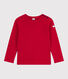Kinder-Pullover aus einfarbiger Wolle und Baumwolle