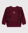 Kinder-Sweatshirt aus einfarbiger Baumwolle TRUFFE