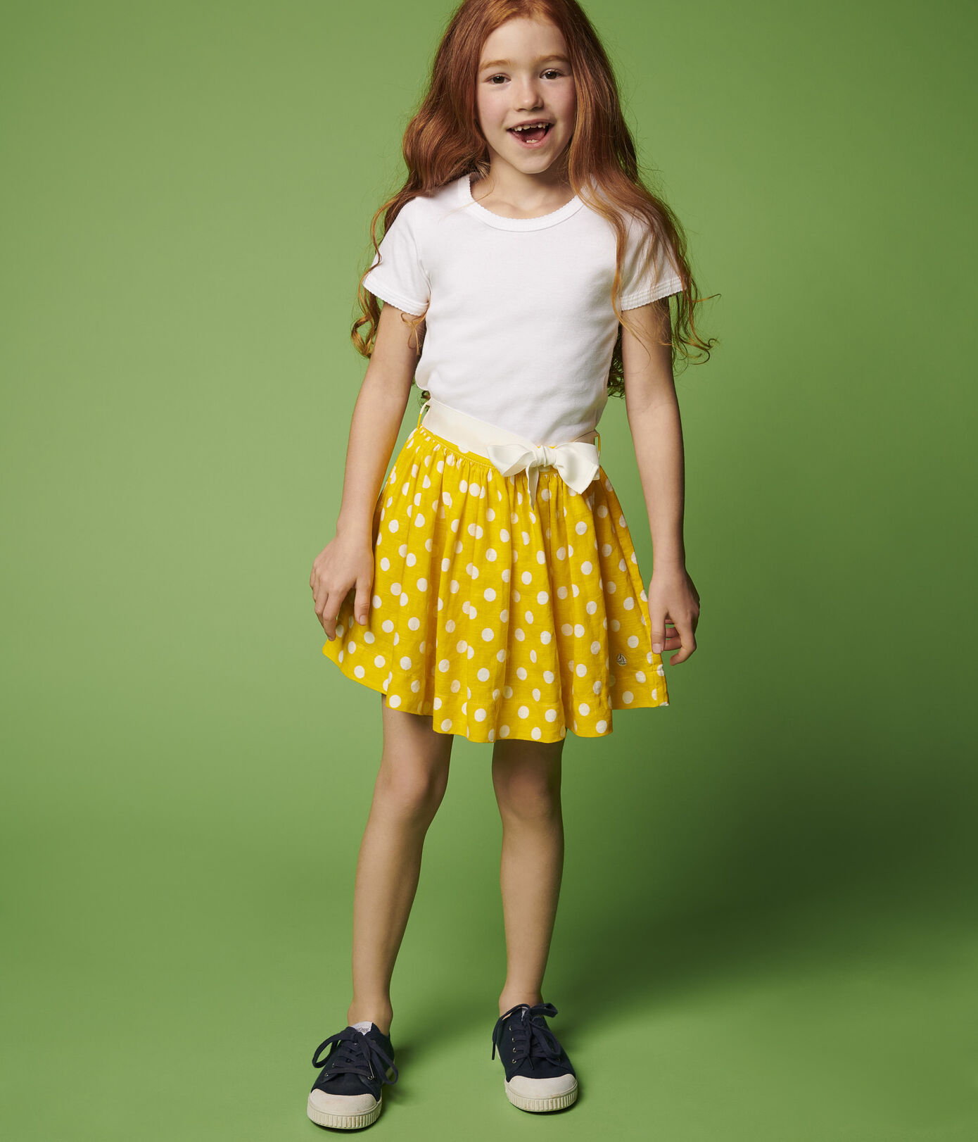 Kinder-Rock aus Leinen für Mädchen SHINE/MARSHMALLOW | Petit Bateau