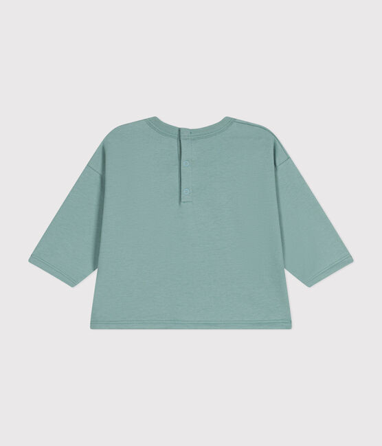 Langärmeliges Baby T-Shirt aus feinem Jersey grün PAUL