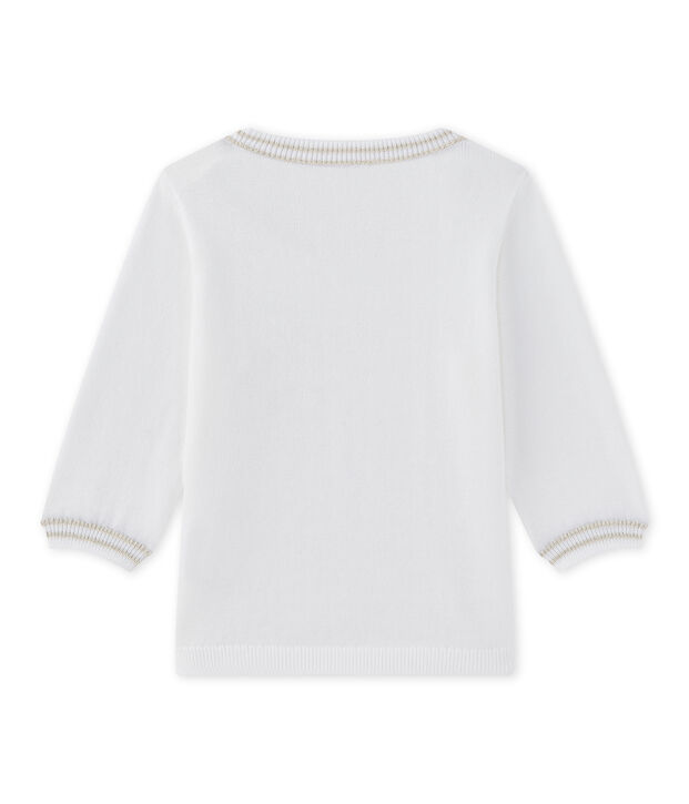 Baby-Jungen-Pullover aus Jersey weiss