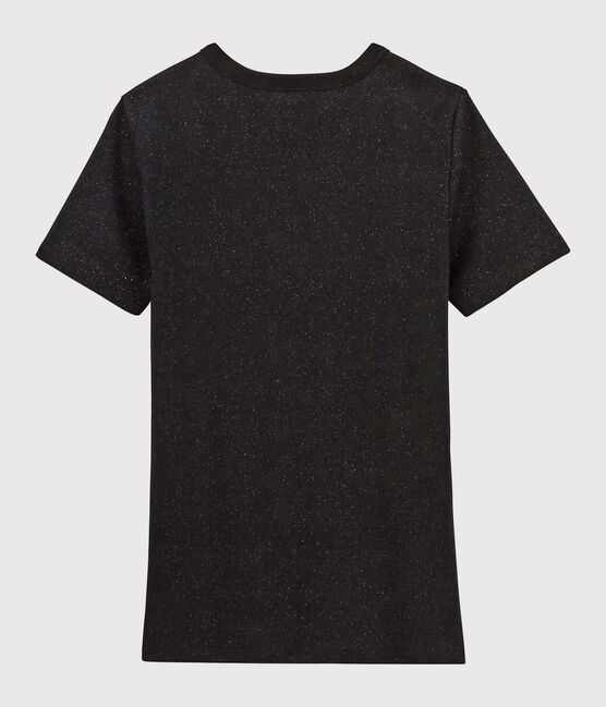 Damen-T-Shirt mit Rundhalsausschnitt schwarz NOIR/ ARGENT
