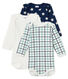 Trio langärmelige Baby-Bodys für Jungen