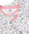 Rippstrick-Pyjama für Mädchen weiss MARSHMALLOW/weiss MULTICO