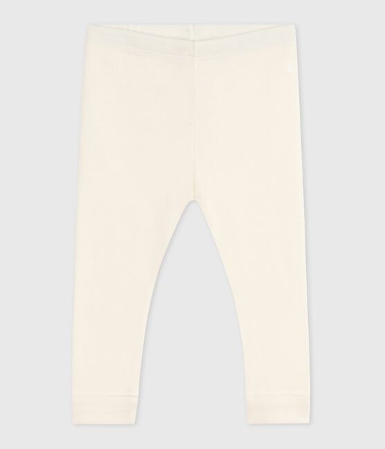 Baby-Leggings aus einfarbiger Baumwolle naturfarben MILK
