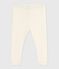 Baby-Leggings aus einfarbiger Baumwolle naturfarben MILK