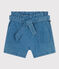 Kinder-Shorts aus leichtem Denim für Mädchen blau DENIM CLAIR