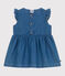 Ärmelloses Baby-Kleid aus leichtem Jeansstoff blau DENIM CLAIR