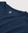 Einfarbiges T-Shirt aus Baumwolle/Leinen Damen blau MEDIEVAL