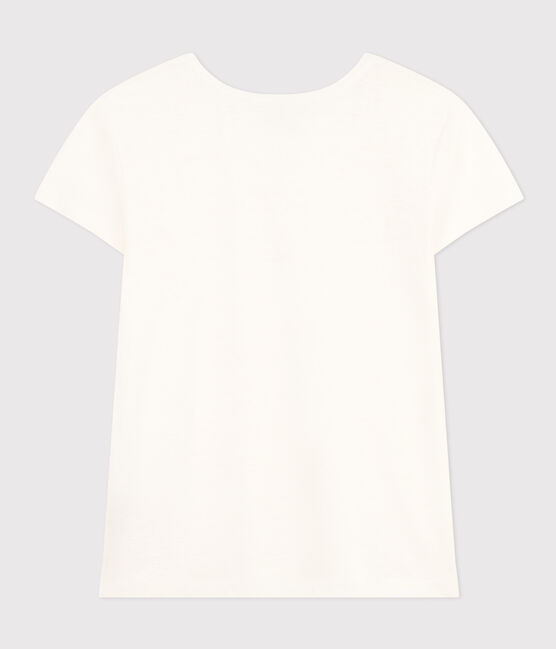 T-Shirt Le Droit aus Leinen mit Rundhalsausschnitt, Damen weiss ECUME