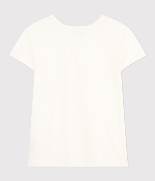 T-Shirt Le Droit aus Leinen mit Rundhalsausschnitt, Damen weiss