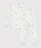 Kinder-Pyjama aus Molton mit Drachenmotiv weiss/vielfarbig