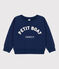 Kinder-Sweatshirt aus Molton für Mädchen und Jungen blau MEDIEVAL