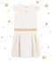 Kleid aus Molton weiss MARSHMALLOW/gelb DORE