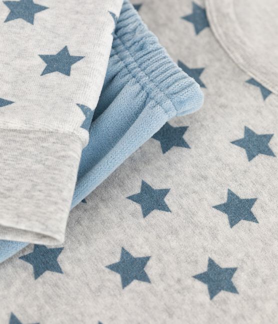 Kinder-Pyjama aus Nicki mit Sternmotiv BELUGA/ ADRIATIC