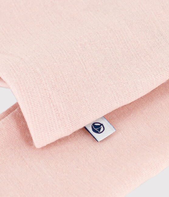 Langärmeliges T-Shirt aus Wolle und Baumwolle rosa SALINE