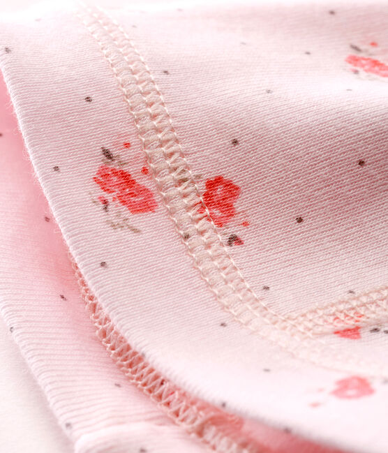 Gemusterte baby-mütze für neugeborene unisex rosa VIENNE/weiss MULTICO