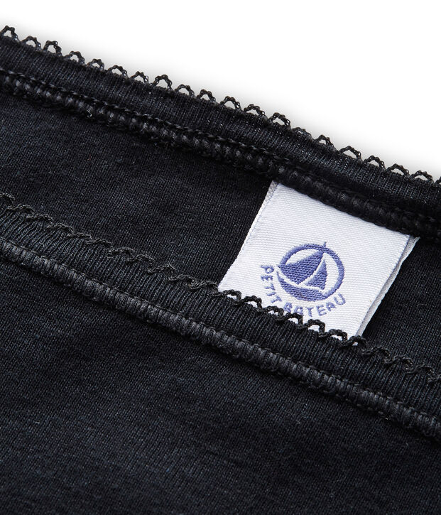 Baumwoll-Slip f&uuml;r Damen schwarz