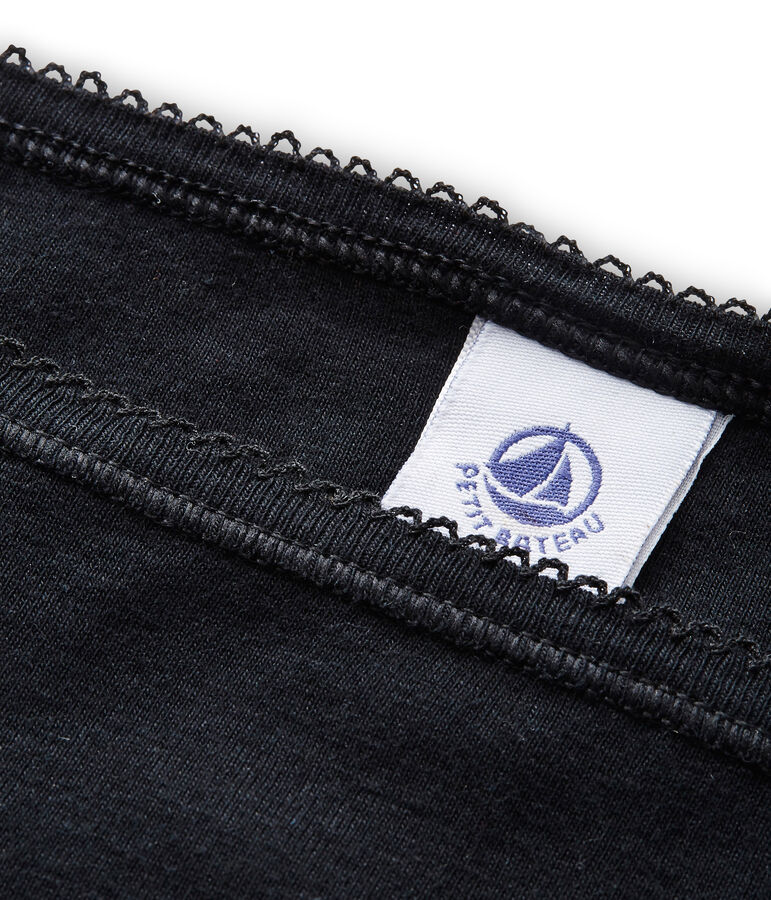 Baumwoll-Slip f&uuml;r Damen schwarz NOIR