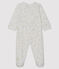 Baby-Strampler aus Nicki weiss MARSHMALLOW/weiss MULTICO