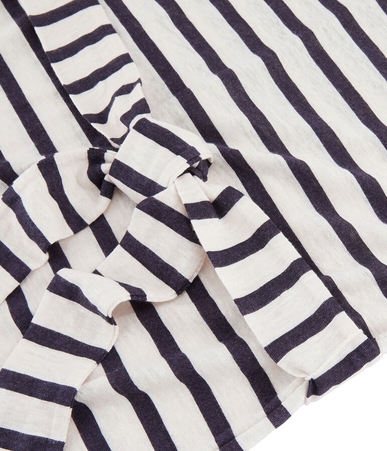 Leinenkleid f&uuml;r Damen weiss MARSHMALLOW/blau MEDIEVAL