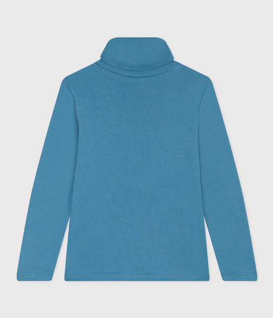 Kinder-Rollkragenshirt aus Baumwolle blau POLOCHON