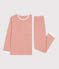 Kinderpyjama aus Baumwolle mit Ringelstreifen rosa BRANDY/weiss MARSHMALLOW
