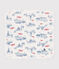 Baby-Waschlappen aus Baumwolle und Frottee mit Paris-Motiv weiss MARSHMALLOW/weiss MULTICO