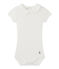Baby-Mädchen-Body mit Kragen weiss MARSHMALLOW