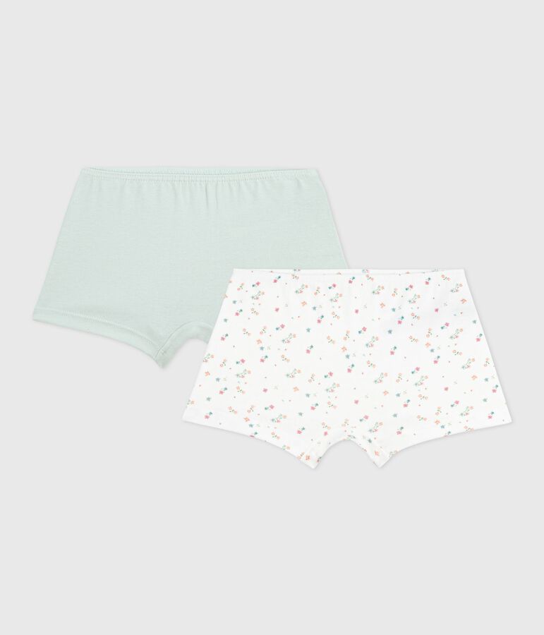 Set Kinder-Shortys aus Baumwolle mit Blumenmuster vielfarbig