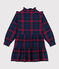 Kinderkleid aus Baumwoll-Flanell mit Karomuster f&uuml;r M&auml;dchen blau/vielfarbig