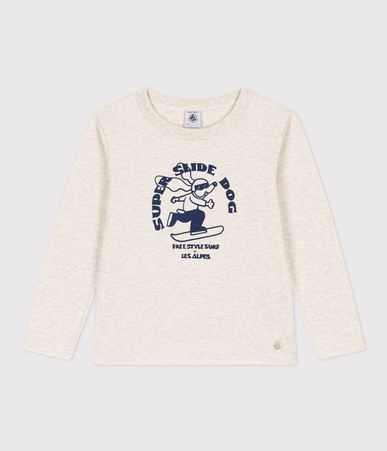 Lang&auml;rmeliges T-Shirt aus Baumwolle f&uuml;r Kinder M&auml;dchen/Jungen beige