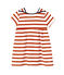 Robe bébé fille en jersey lourd rayé weiss LAIT/rot PEPS