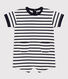 Baby-Kurzoverall aus dickem Jersey im Streifenlook
