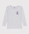 Langärmeliges T-Shirt für Mädchen aus Baumwolle grau POUSSIERE CHINE