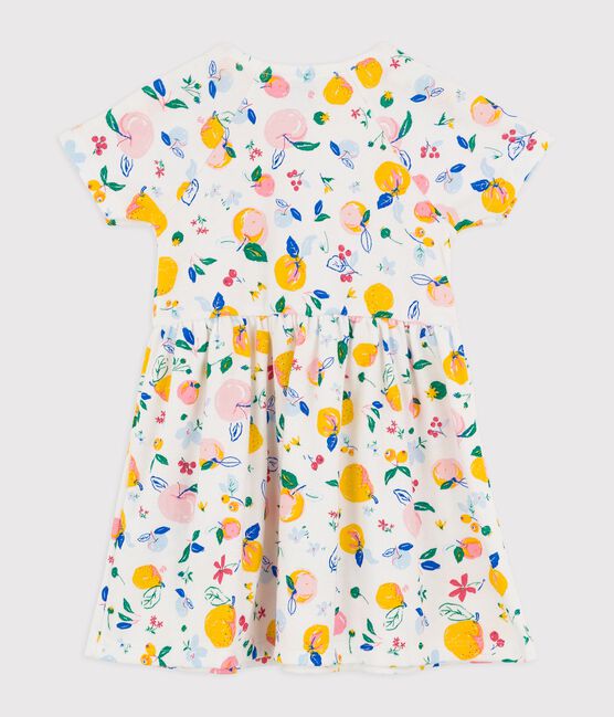 Baby-Kleid aus Baumwolle für Mädchen weiss MARSHMALLOW/weiss MULTICO