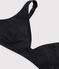 Glänzender Damen-BH schwarz NOIR/ ARGENT